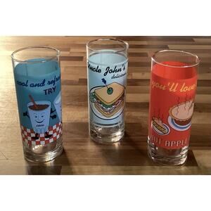 Set Of 3 Ocean Drinking Glass Tumblers 16 oz Glassware 6.75” Home Essentials